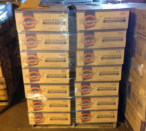 Food stuffs for pallet delivery